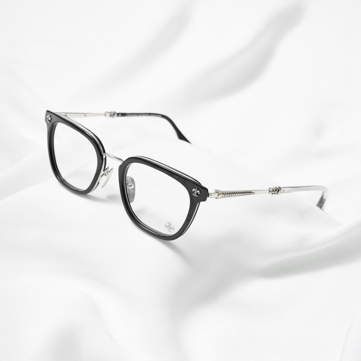 Chrome Hearts CHROME HEARTS STRAPADICTOME BLACK/SHINY SILVER GLASSES Size ONE SIZE - 1 Thumbnail