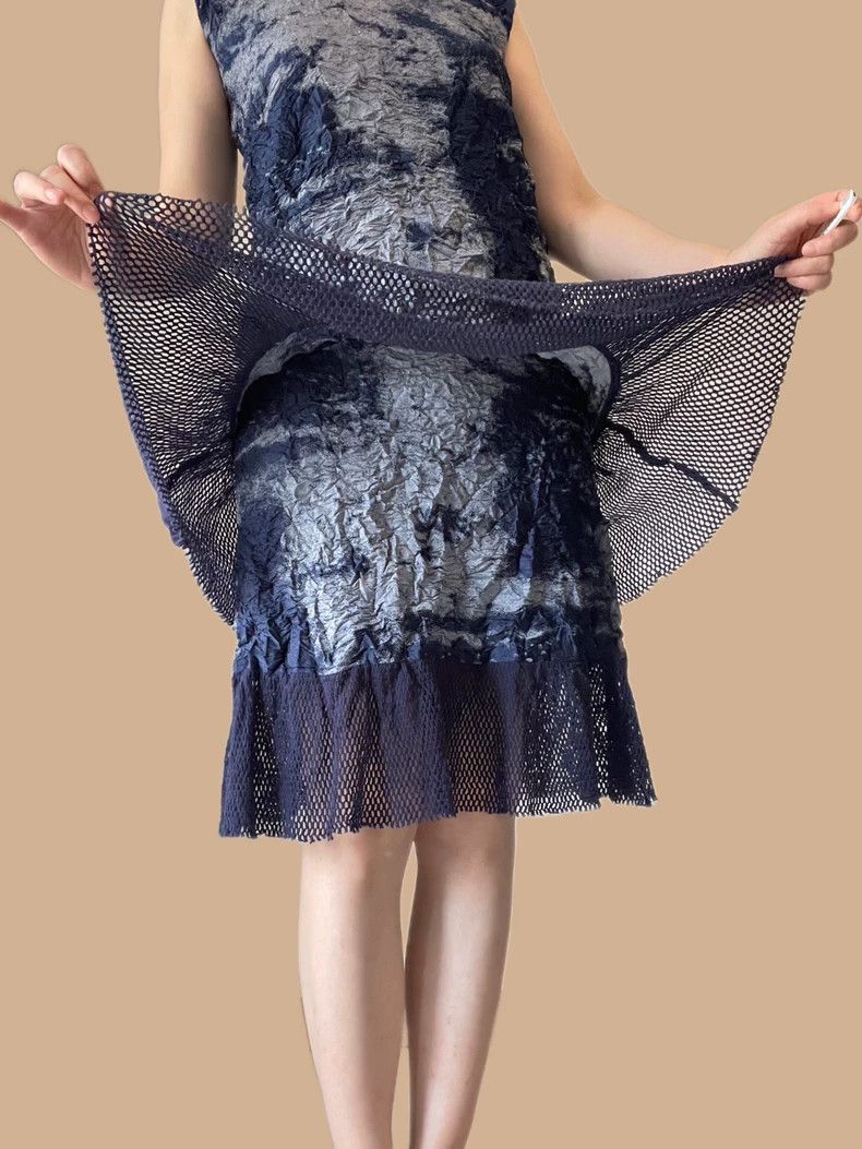 Issey Miyake Issey Miyake size:2 Mainline denim blue-dyed dress Size M / US 6-8 / IT 42-44 - 2 Thumbnail