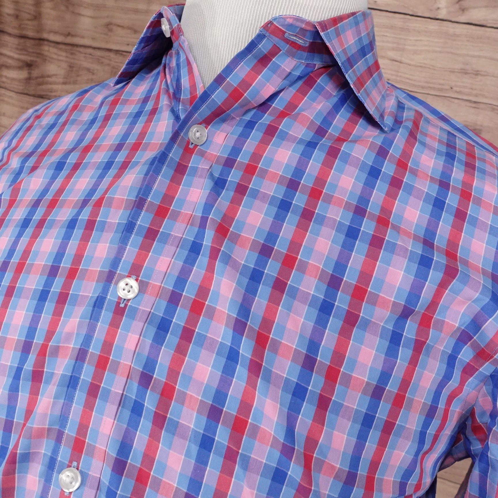 Bonobos Bonobos Men's Dress Shirt 15.5 Regular Fit Long Sleeve Check Cotton Collared Button Up Multicolor Business Casual Wedding Size 40R - 2 Thumbnail