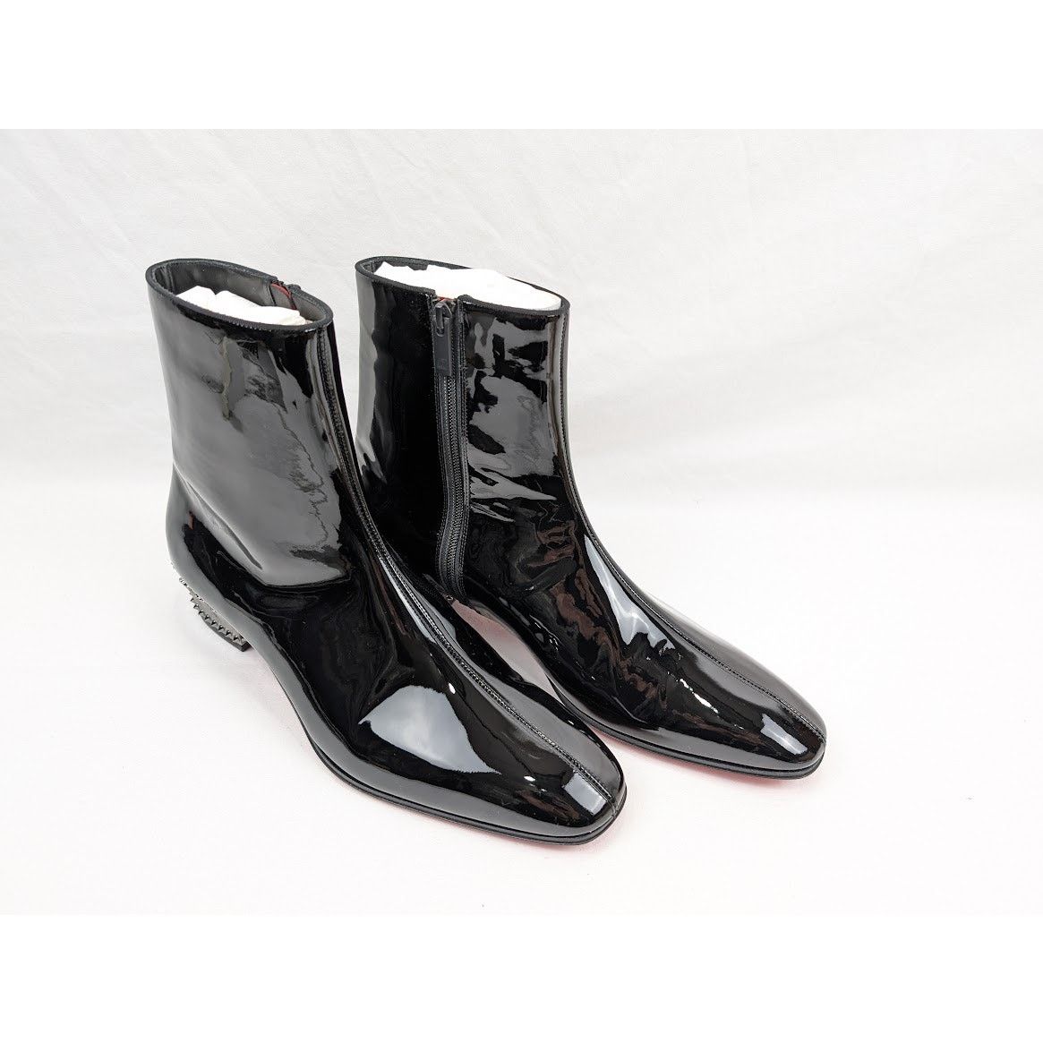 Christian Louboutin o1rshd1 Lipsiboot 35mm Patent Leather Boot in Black Size US 12 / EU 45 - 17 Thumbnail