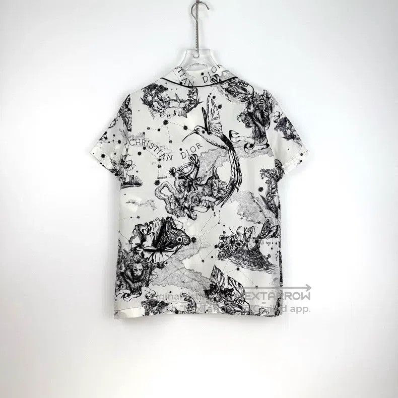 Dior Dior Black and white plant animal logo mulberry silk short Size XS / US 0-2 / IT 36-38 - 4 Thumbnail