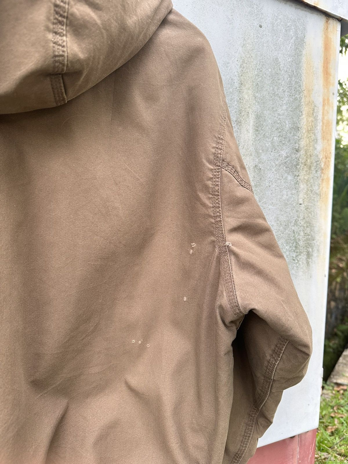 Vintage 👹Vintage Faded Walls Brown Hooded Bomber Jacket Size US M / EU 48-50 / 2 - 13 Thumbnail