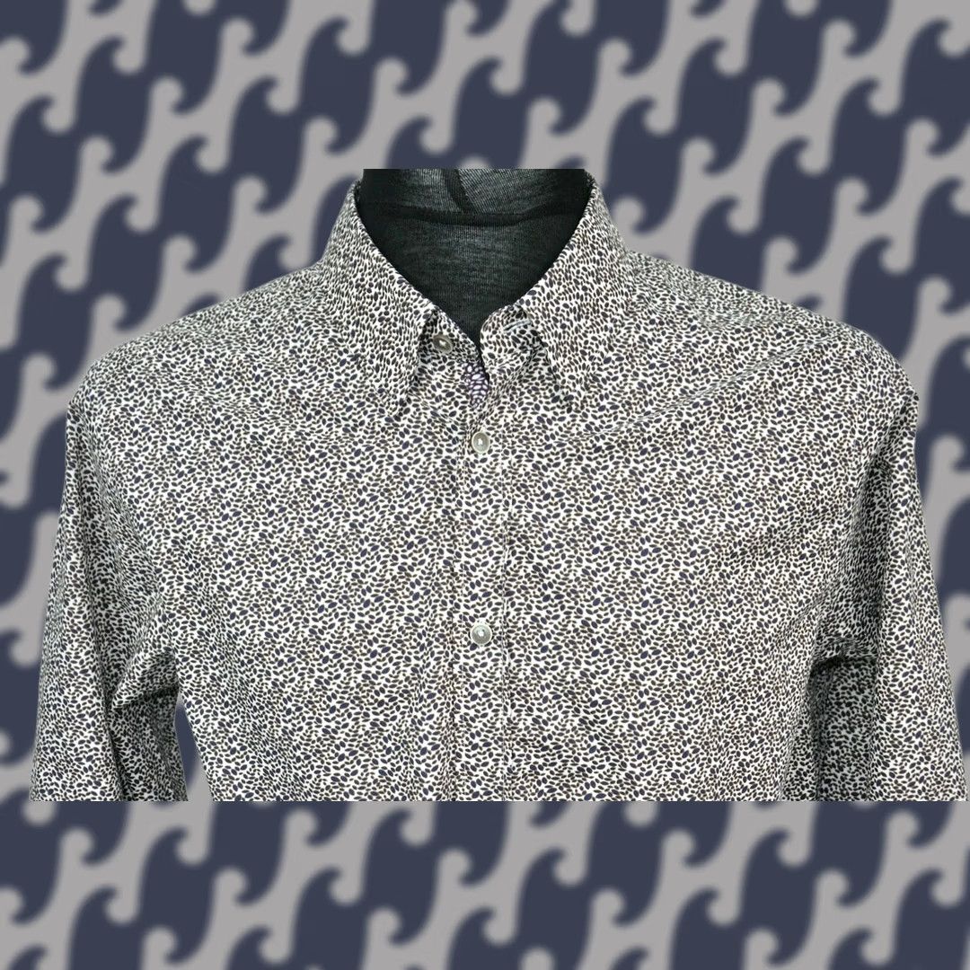 Ted Baker Ted Baker Timmins Shirt Men's 16.5 Cotton Geometric Multicolor Button-Up Casual Formal Shirt Size US XL / EU 56 / 4 - 1 Thumbnail