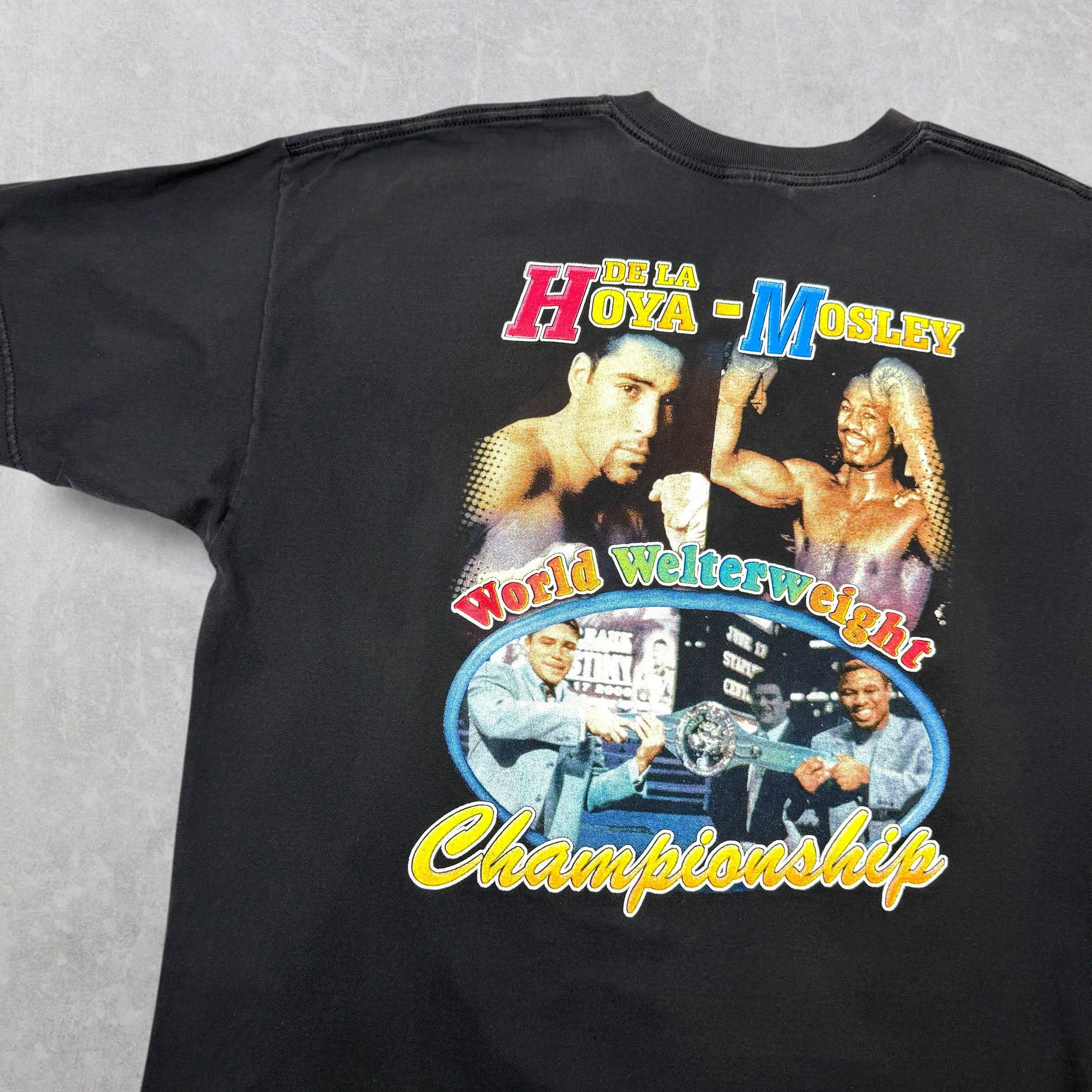 Vintage Vintage Oscar De La Hoya vs Mosley Rap Tee XL Size US XL / EU 56 / 4 - 4 Thumbnail