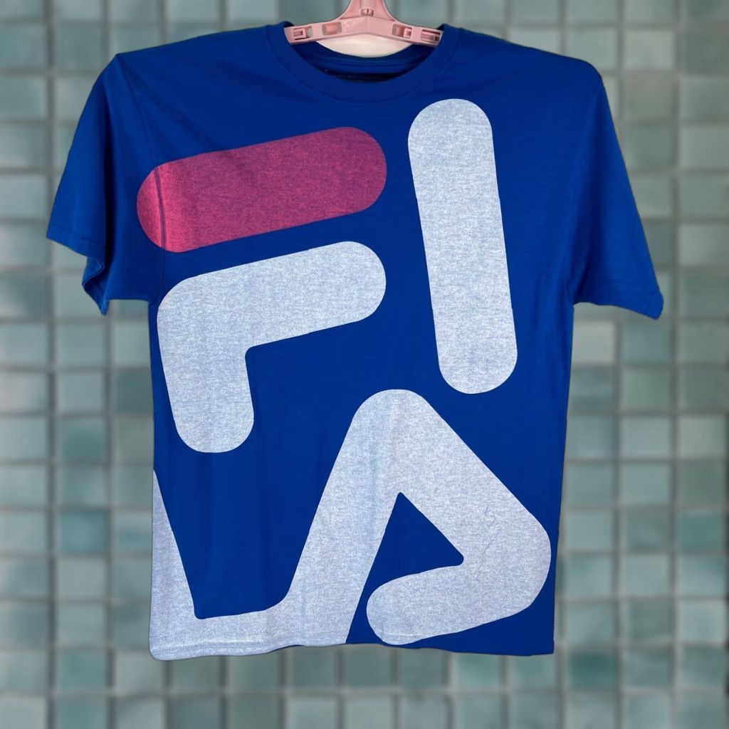 Fila FILA Mens Graphic Crew Neck Short Sleeves T Shirt Blue Medium Size US M / EU 48-50 / 2 - 1 Thumbnail