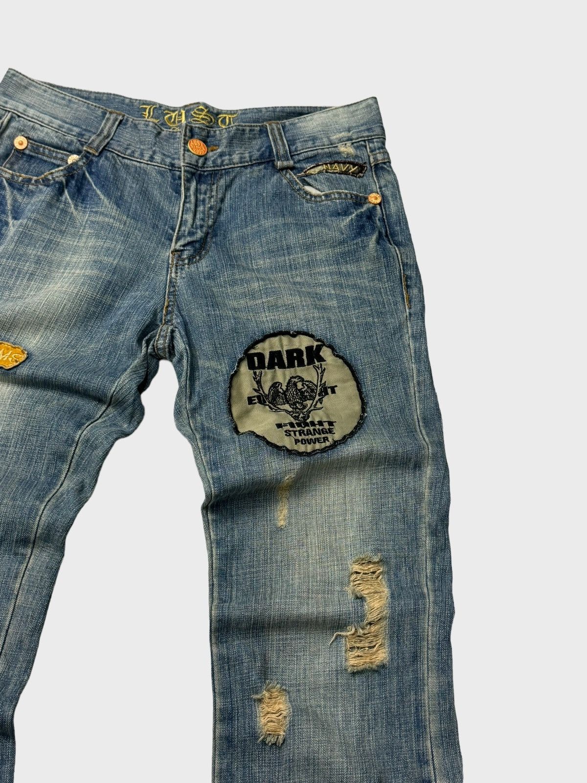Hysteric Glamour Flare Distressed Patches Junya Watanabe Style Denim Jeans Size US 29 - 5 Thumbnail