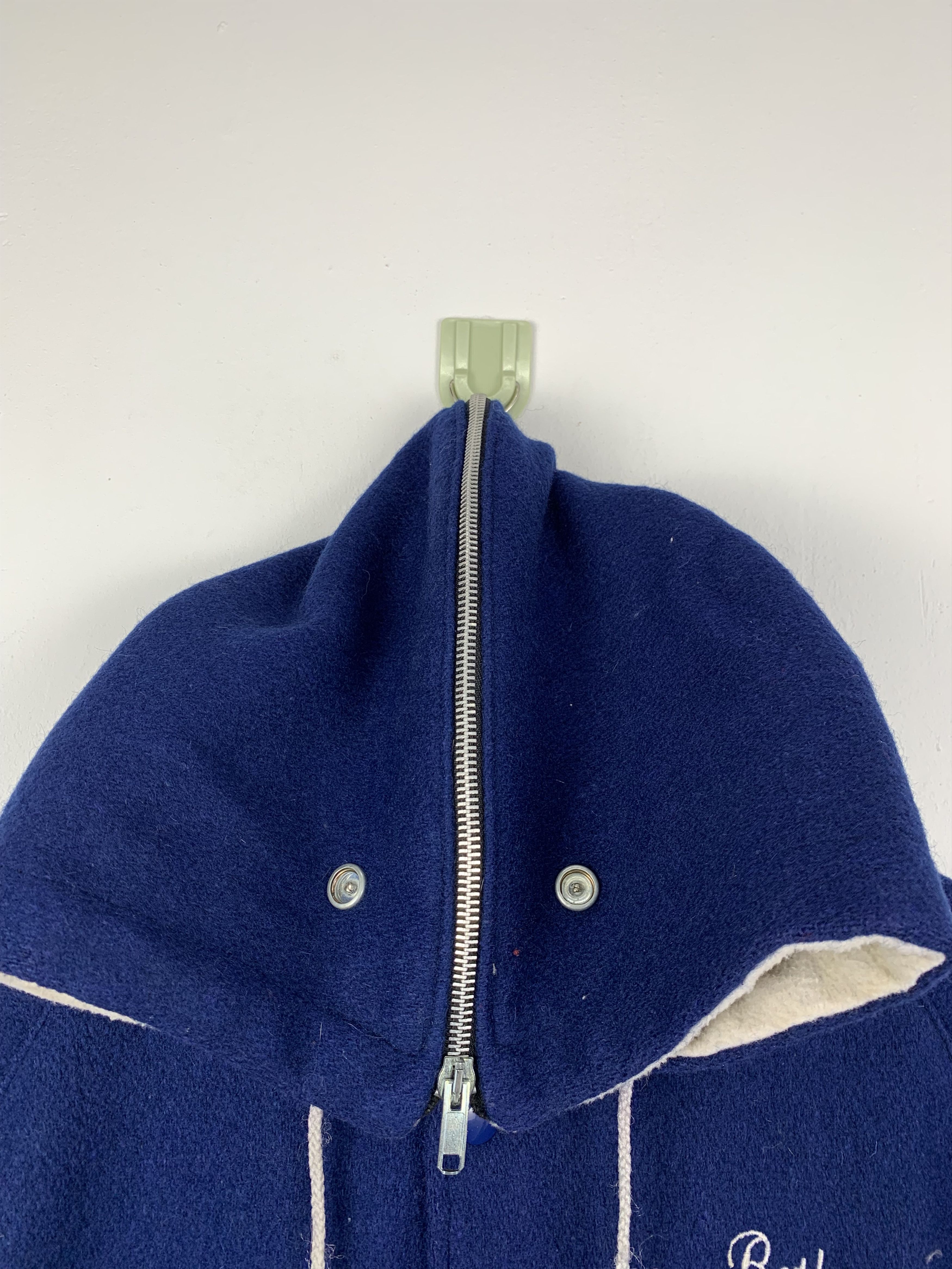 Delong Vintage 80s Wool Delong Varsity Jacket Hoodie V0521 Size US XS / EU 42 / 0 - 10 Thumbnail