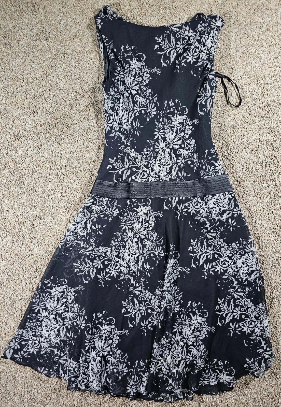 Evan Picone Evan Picone Black Floral Dress Sz 6 Size M / US 6-8 / IT 42-44 - 6 Thumbnail
