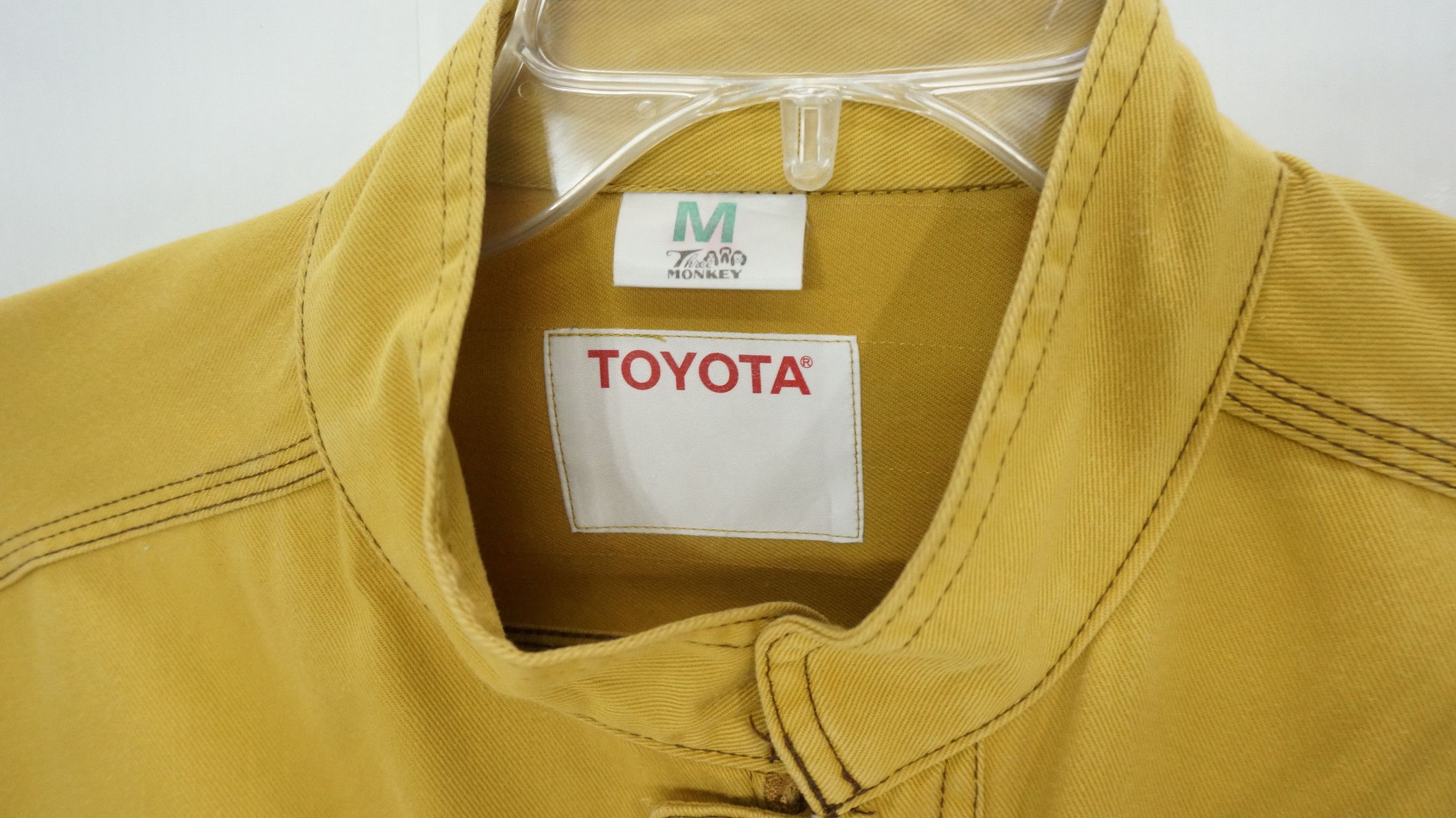 Japanese Brand Vintage TOYOTA Mustard Uniform coverall Size US 31 - 4 Thumbnail
