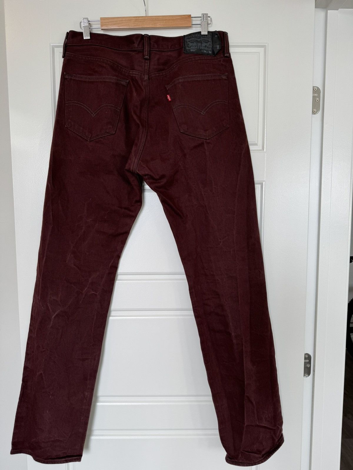 Levi's Vintage Clothing Vintage Burgundy 501’s Size US 34 / EU 50 - 2 Thumbnail
