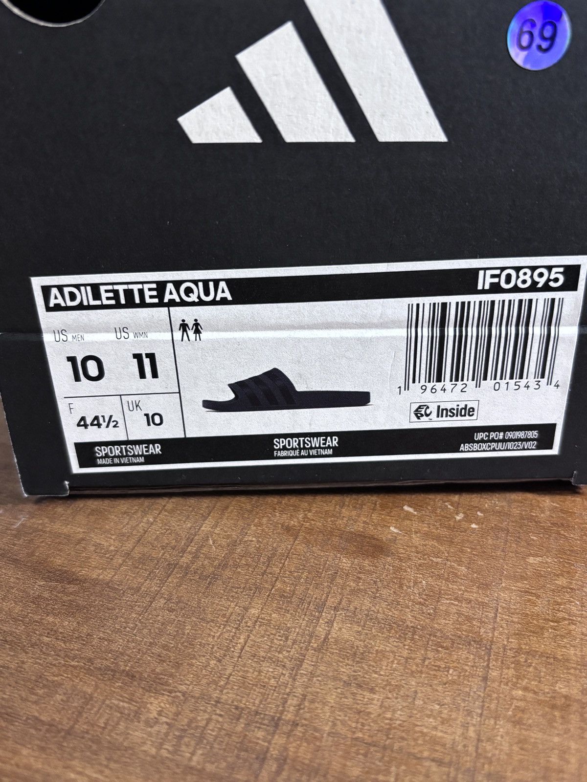 Adidas adidas Adilette Aqua Slide Sandals Size US 10 / EU 43 - 5 Thumbnail