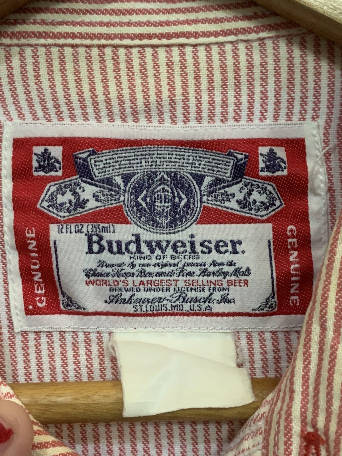 Budweiser × Vintage Vintage Budweiser Button Shirt Size US L / EU 52-54 / 3 - 12 Thumbnail