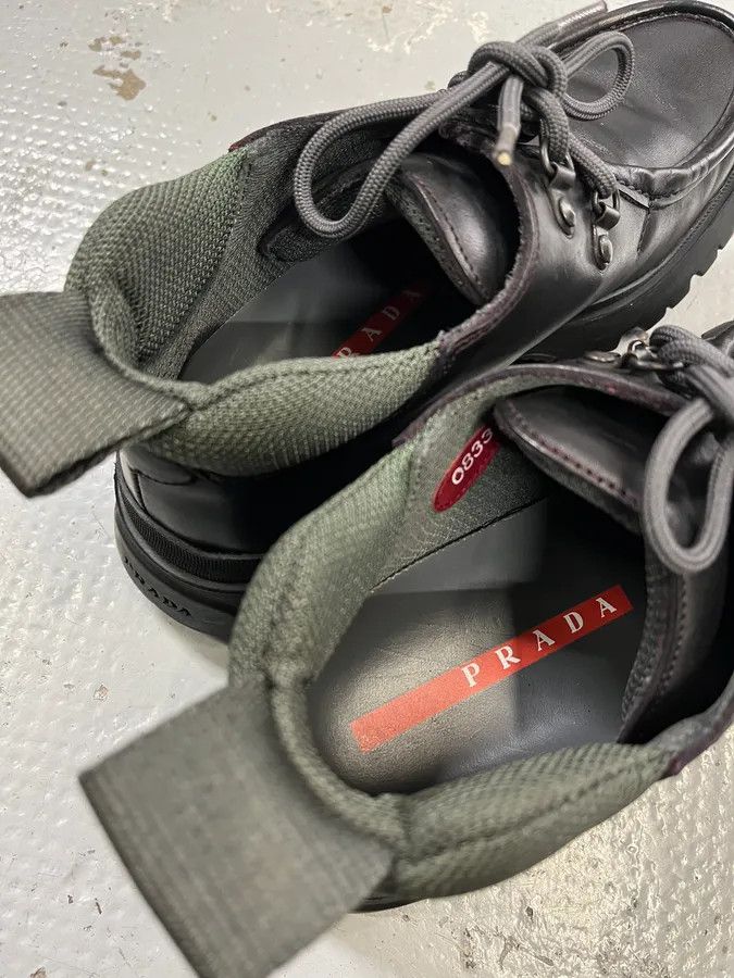 Prada FW1999 Prada Black Premium Leather Vibram Boots Size US 7.5 / IT 37.5 - 8 Thumbnail