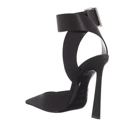 Saint Laurent Paris o1b1hav111224 Fanny Slingback Pumps in Crepe Satin in Black Size US 10.5 / IT 40.5 - 4 Thumbnail