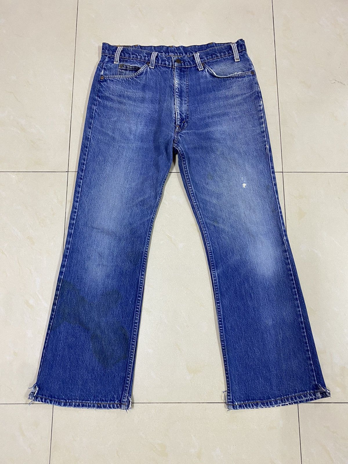 Levi's × Vintage Vintage Levis 517 Orange Tab Distressed Rusty Flared Denim Size US 34 / EU 50 - 1 Thumbnail