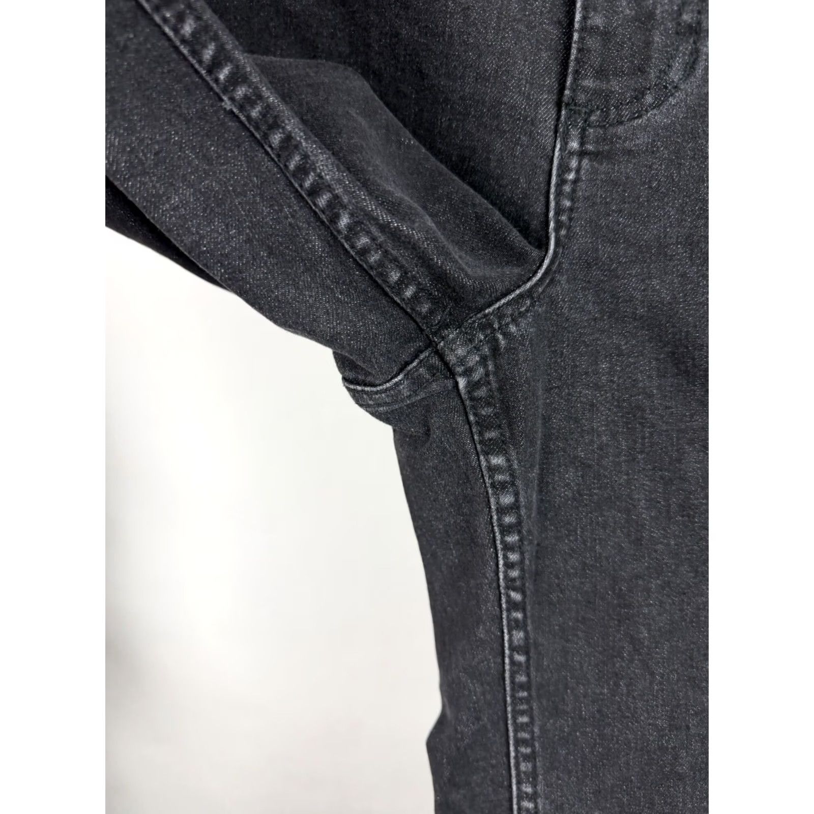 Billabong Billabong Jeans Womens 29 Cropped Wide-Leg Raw Hem Black Denim 29" Inseam Stretch High Rise Size 29" - 5 Thumbnail