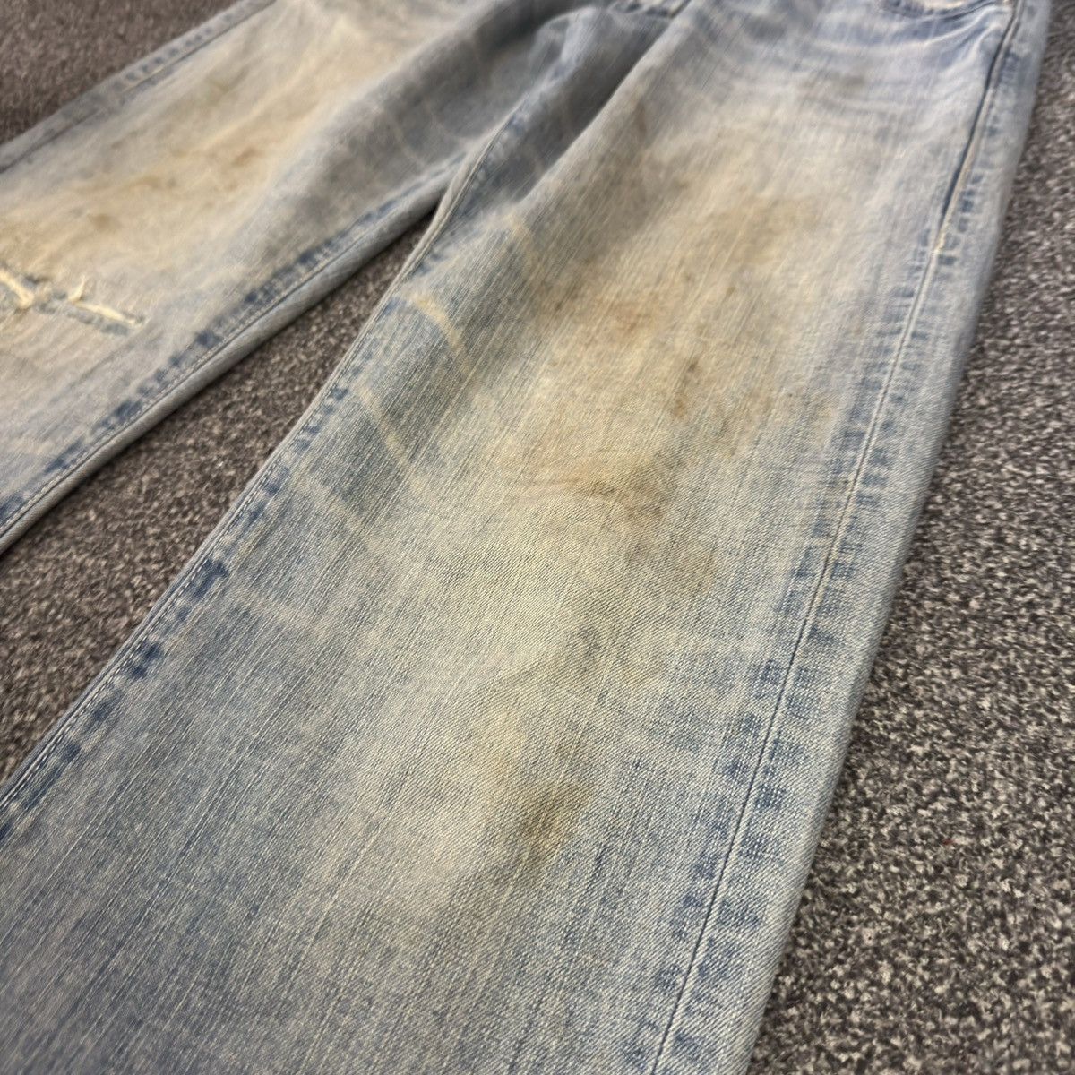 Undercover × Uniqlo 🔥🇯🇵 90s Flared S003 Uniqlo Faded Distressed Dirty Wash Denim Size US 32 / EU 48 - 5 Thumbnail