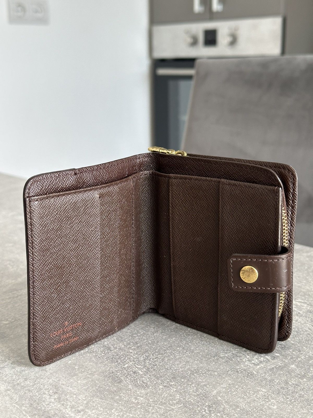 Louis Vuitton Louis Vuitton Threefold Damier Ebene Compact Zippy Wallet Size ONE SIZE - 3 Thumbnail