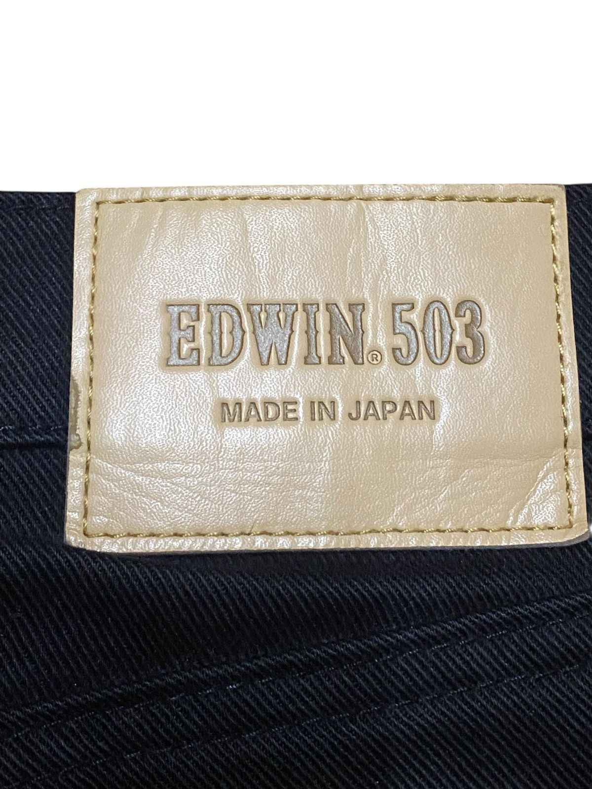 Edwin Vintage Edwin 503 Black Denim Slim Fit Jeans Size US 32 / EU 48 - 9 Thumbnail
