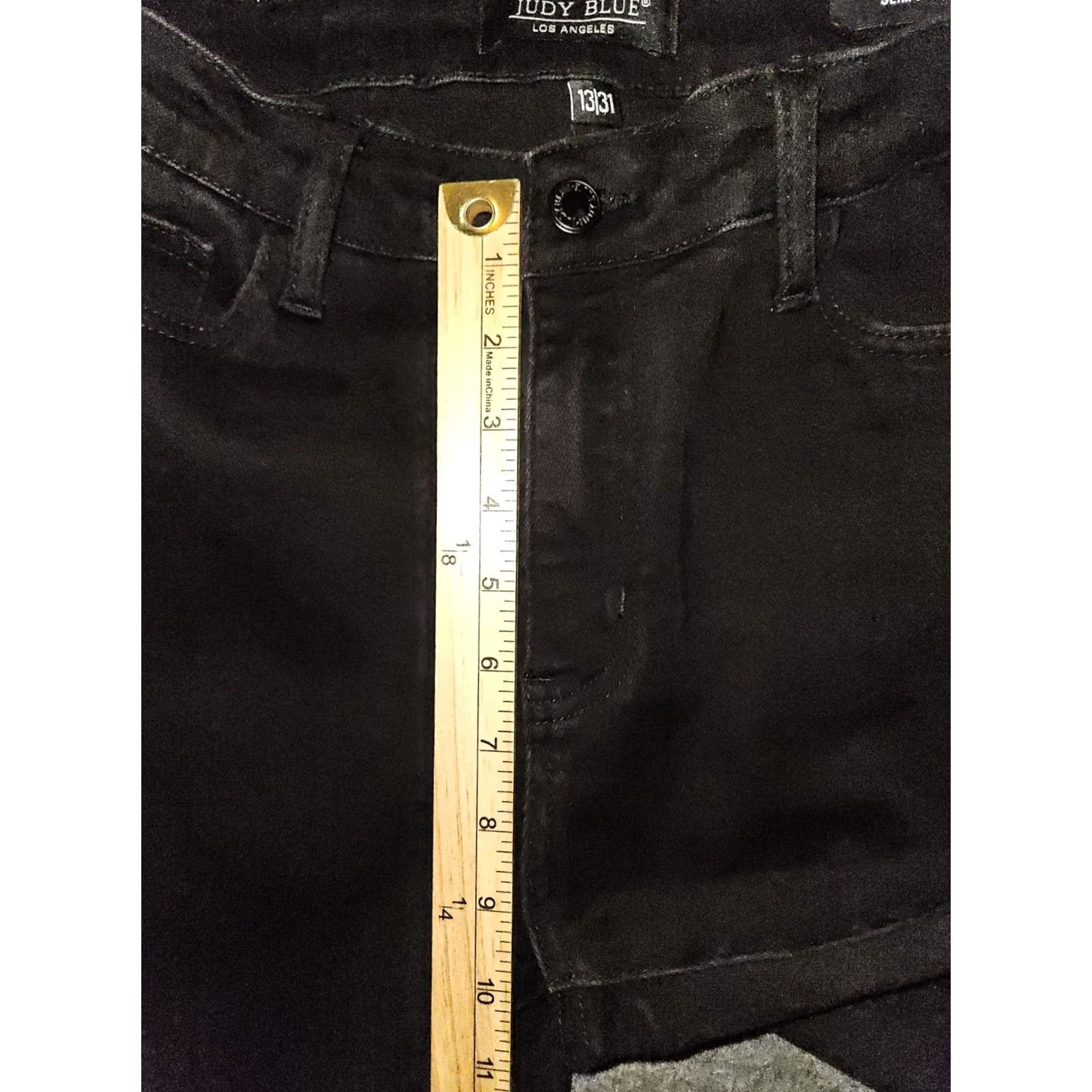 Vintage Judy Blue Jeans Womens 13 Black Skinny Fit Ankle Women Mid Rise Stretch Preppy Size 34" / US 12 / IT 48 - 4 Thumbnail