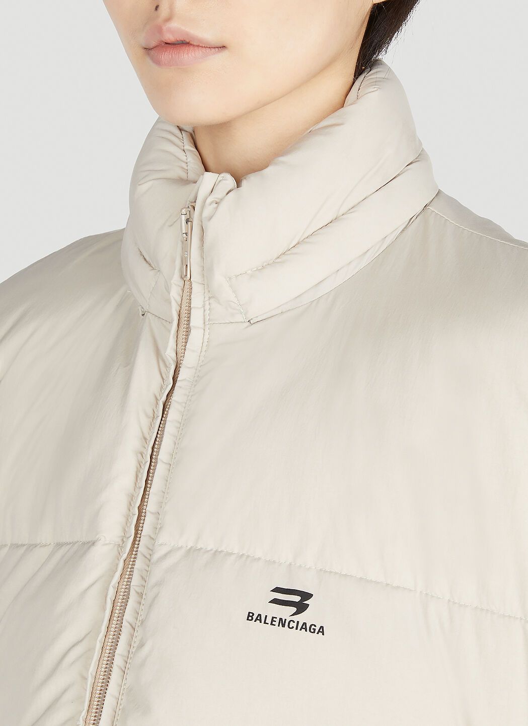 Balenciaga o1bcso1str1124 C-Shape Puffer in Seashell Beige Size S / US 4 / IT 40 - 4 Thumbnail