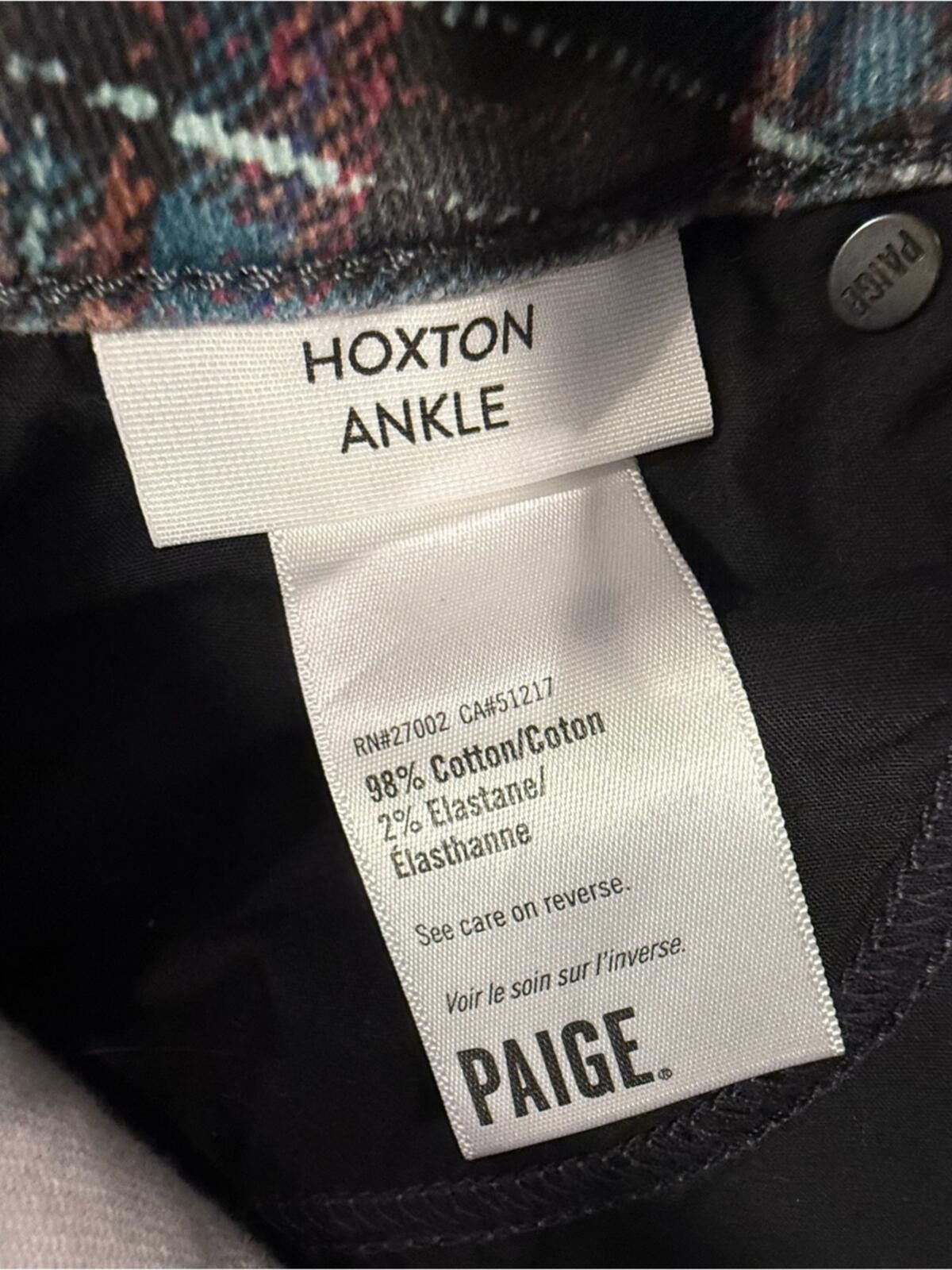 Paige Paige Hoxton Ankle retro plaid jeans retro SZ 27” waist Size 27" / US 4 / IT 40 - 6 Thumbnail