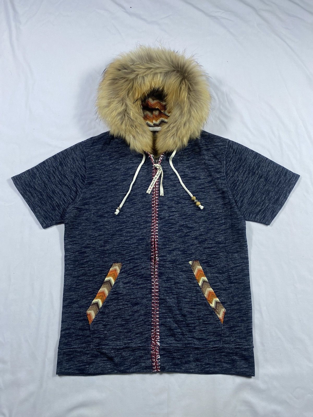14th Addiction Japanese Power To The People zip fur hoodie short sleeve Size US M / EU 48-50 / 2 - 1 Thumbnail