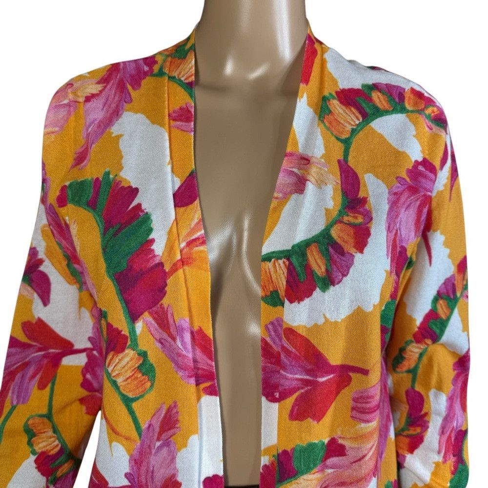 Chicos New Chico's Summer Romance Foliage Topper Size 1 US M Size M / US 6-8 / IT 42-44 - 3 Thumbnail