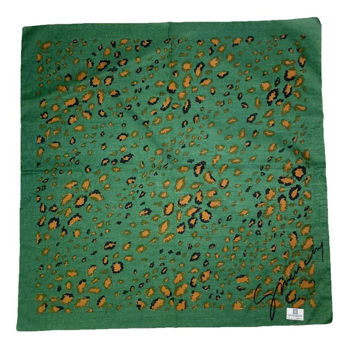 Givenchy Green Silk Scarf Size ONE SIZE - 1 Thumbnail