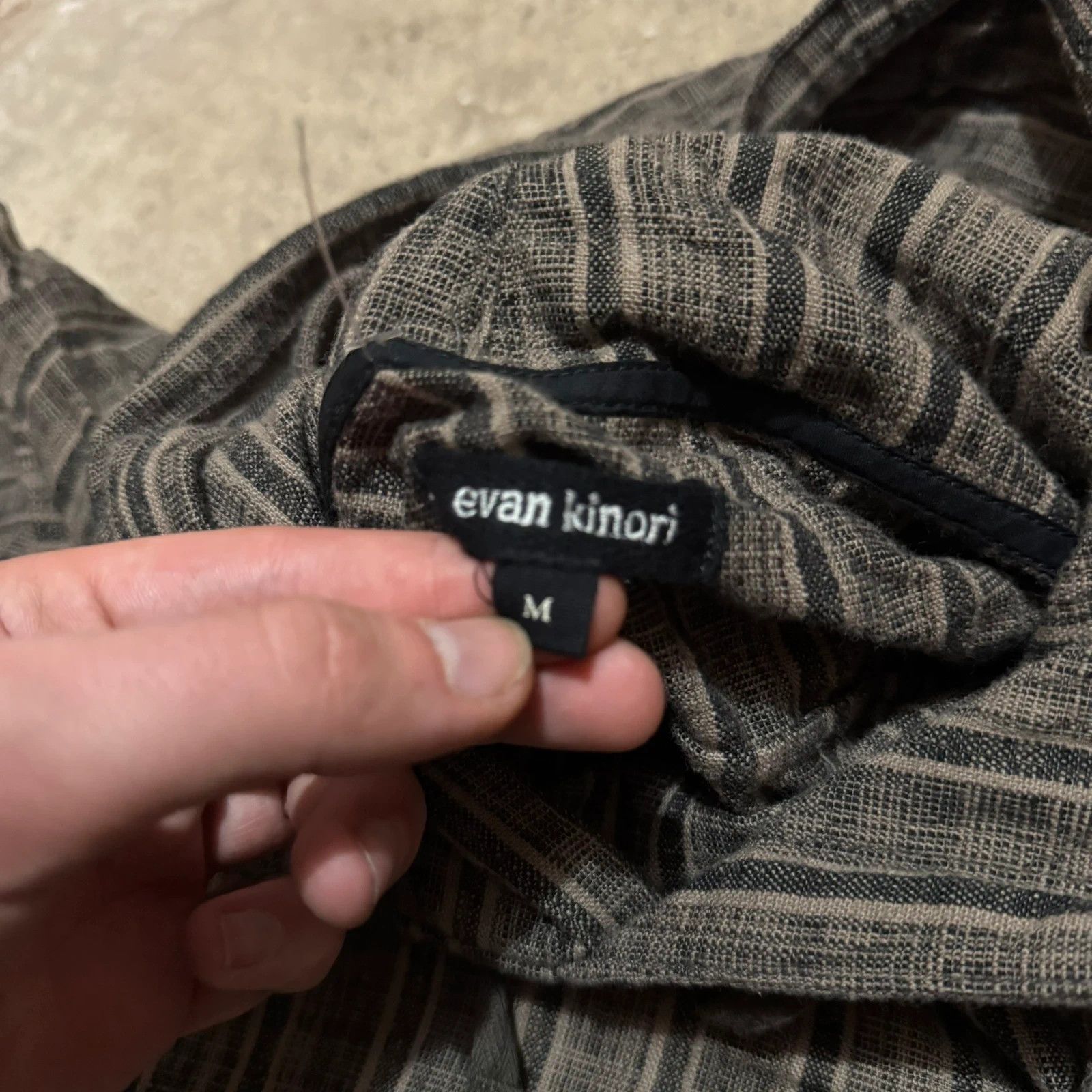 Evan Kinori Evan Kinori stripped dyed cotton anorak Size US M / EU 48-50 / 2 - 3 Thumbnail