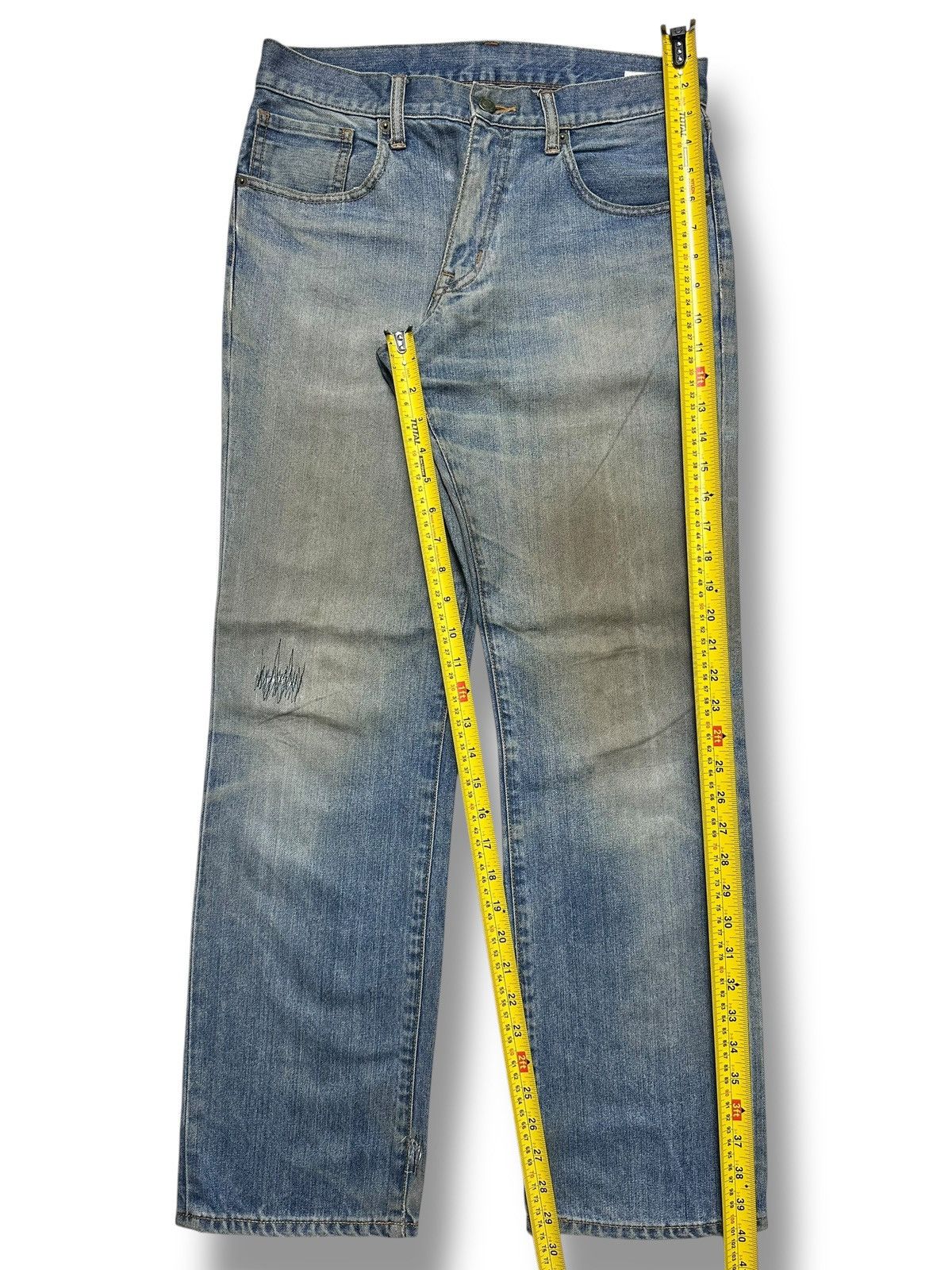 Japanese Brand Vintage TOPVALU Straight Leg with Mudwash and Faded Size US 31 - 16 Thumbnail