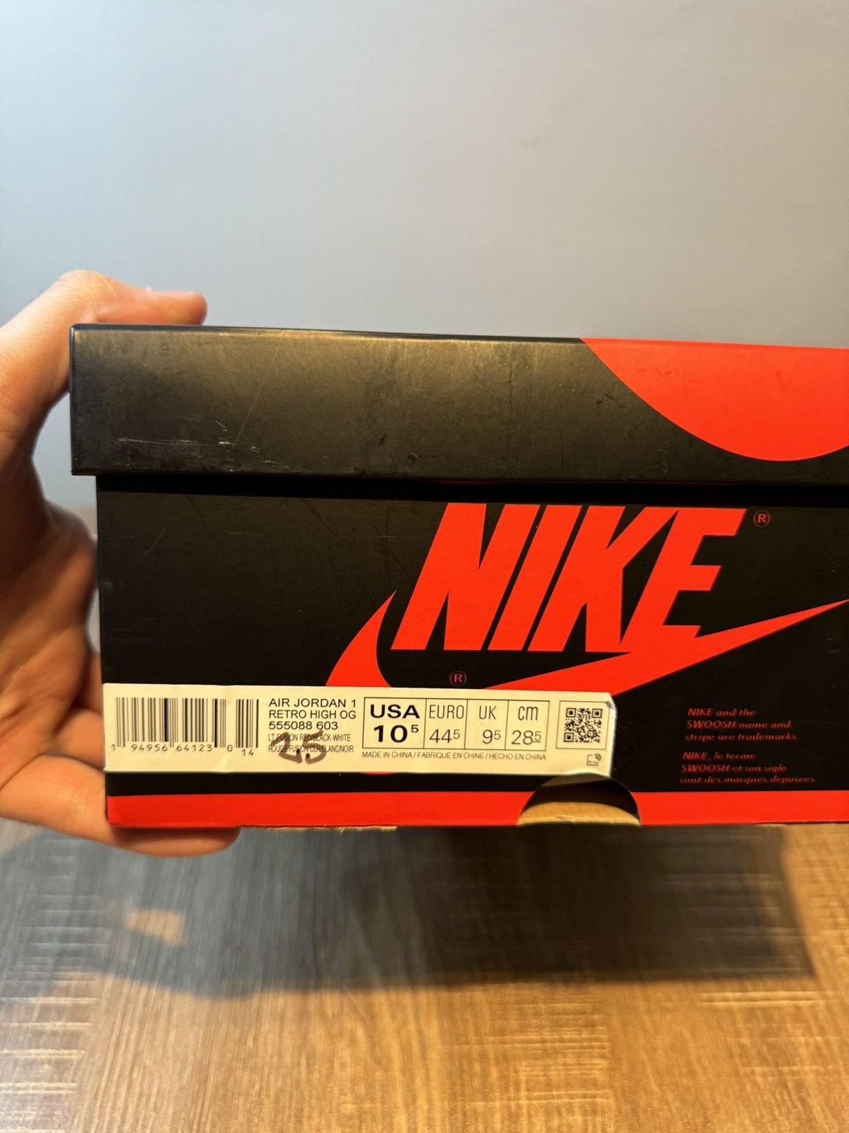 Jordan Brand Size 10.5 - Jordan 1 Retro High OG Fusion Red Worn Once Size US 10.5 / EU 43-44 - 9 Thumbnail