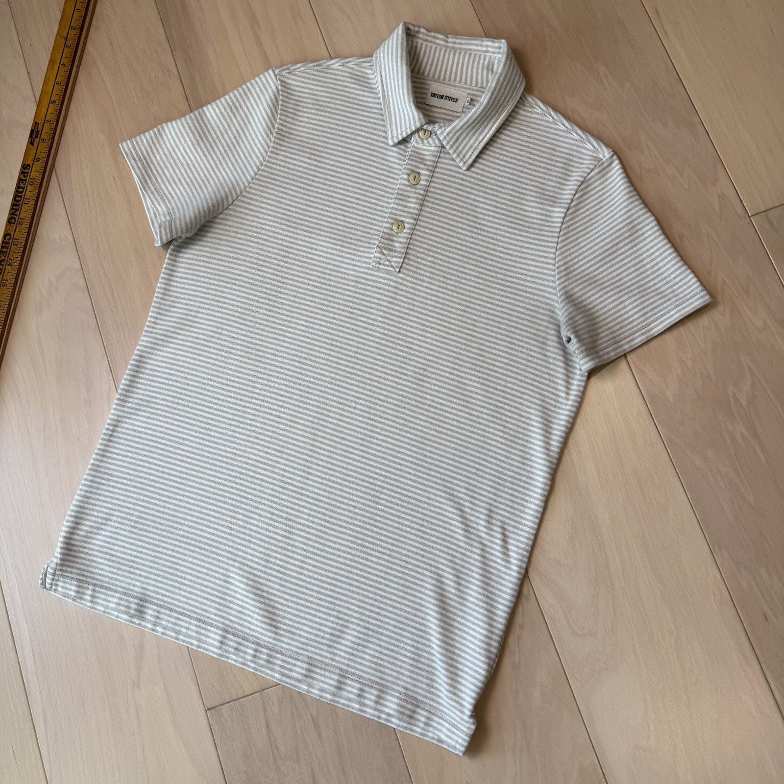 Taylor Stitch Taylor Stitch Polo Shirt 38 Natural Oatmeal Short Sleeve Size US S / EU 44-46 / 1 - 9 Thumbnail