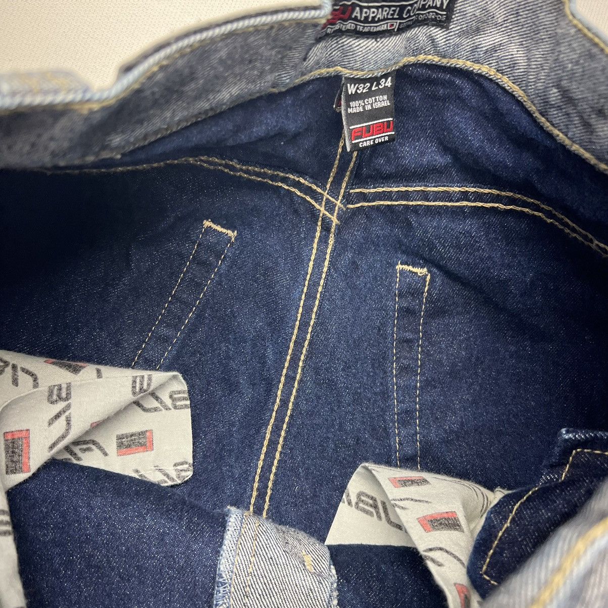 Fubu × Vintage Fubu Jeans 32X34 Baggy Straight Reverse Blue 90s Y2K Size US 32 / EU 48 - 13 Thumbnail