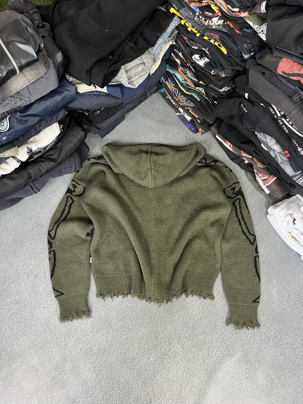 Minga London Minga London Green Skeleton Printed Knit Hoodie. Size M / US 6-8 / IT 42-44 - 9 Thumbnail