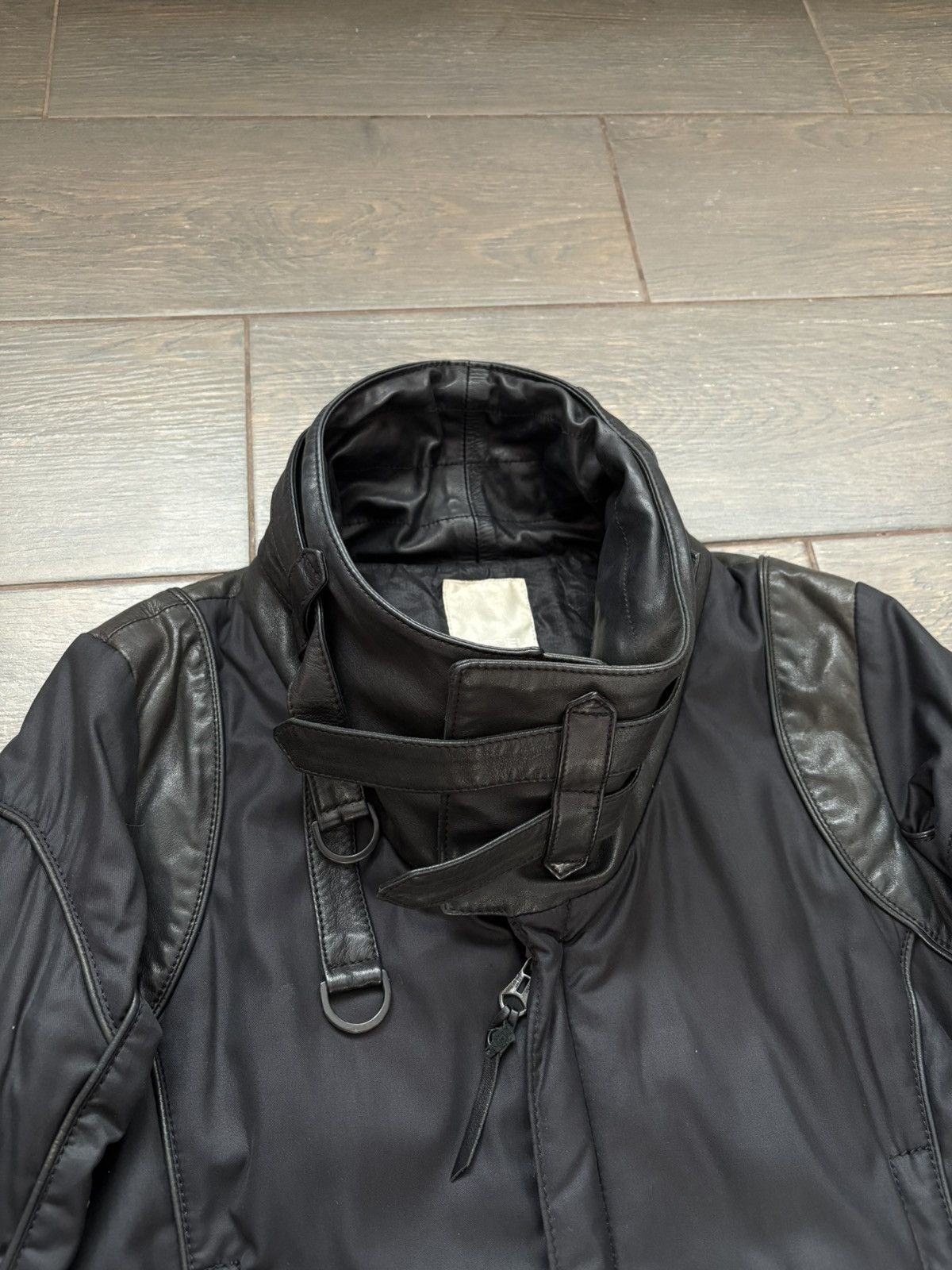 Diesel Rare Diesel Leather Belted Biker Avant Garde Jacket sz L Size L / US 10 / IT 46 - 6 Thumbnail