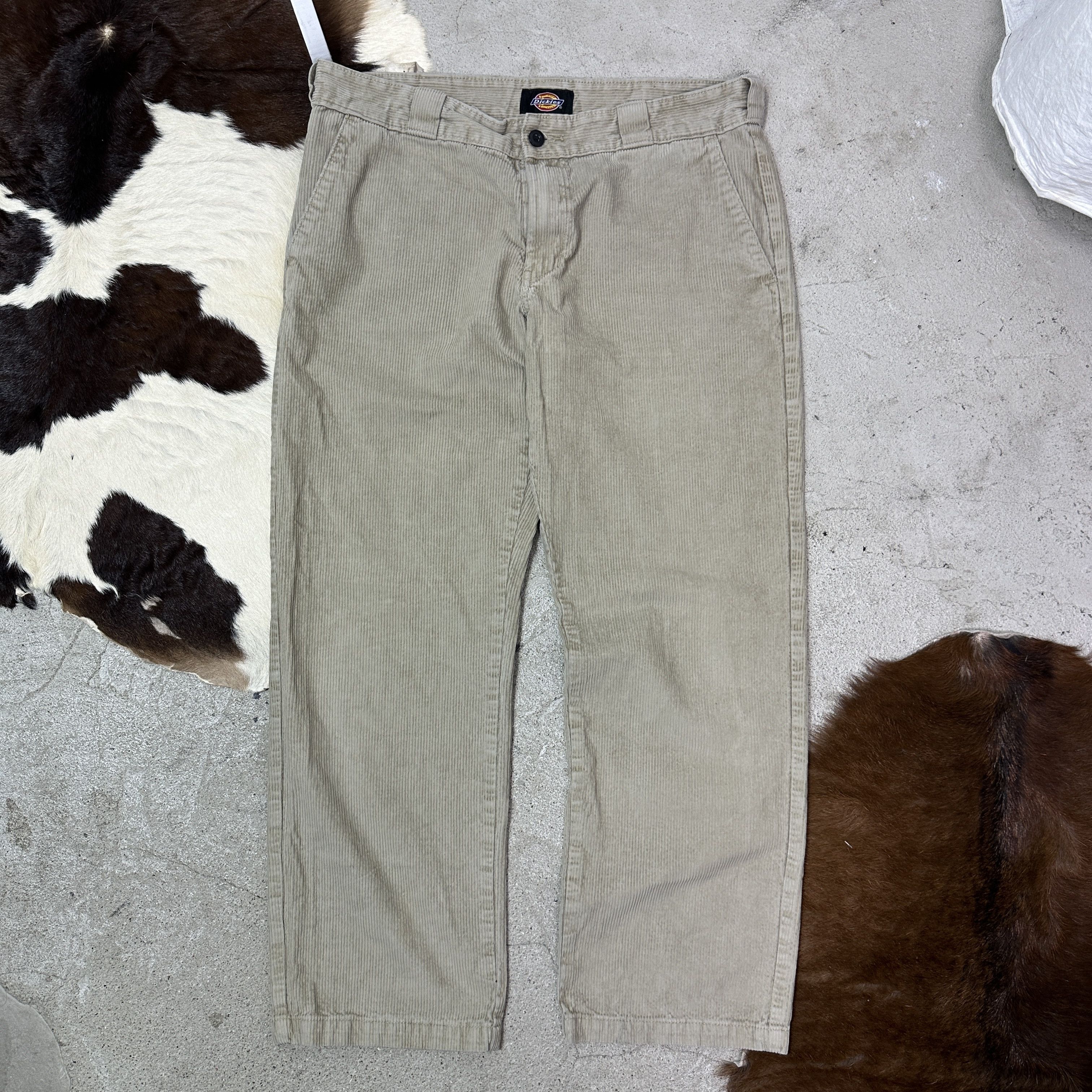 Dickies Vintage Streetwear Corduroy Fitted Dickies Pants Y2K Size US 31 - 1 Thumbnail