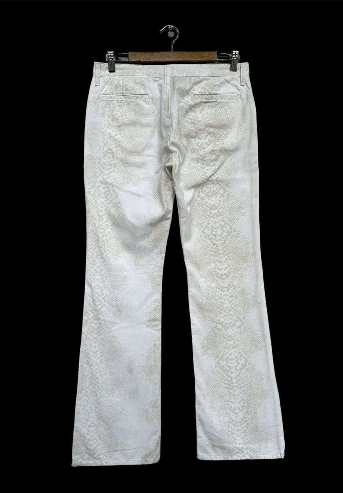 Hysteric Glamour Japanese Brand Schlussel White Scale Flare Denim Pant Size US 32 / EU 48 - 3 Thumbnail