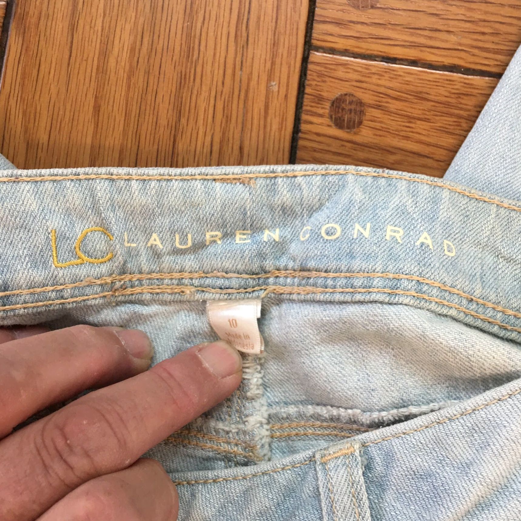 Vintage LC Lauren Conard Denim Jeans Women's 34X27 Size 10 Blue Casual Straight Regular Size 32" / US 10 / IT 46 - 7 Thumbnail
