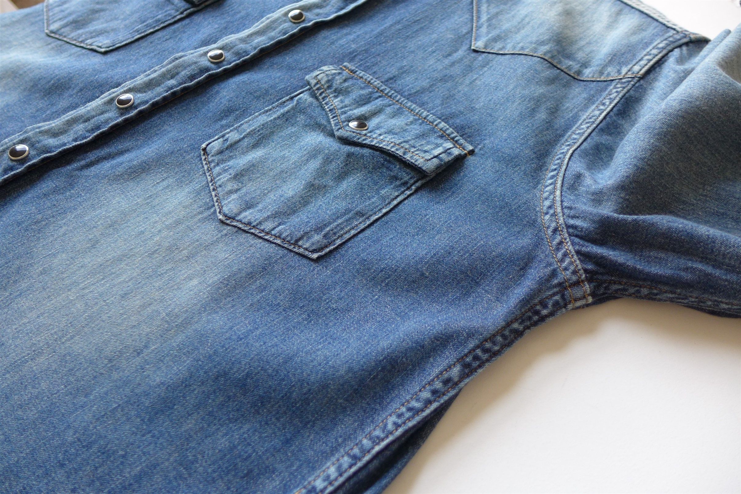 Saint Laurent Paris n/a Saint Laurent Western Shirt - Blue Denim Size US L / EU 52-54 / 3 - 8 Thumbnail