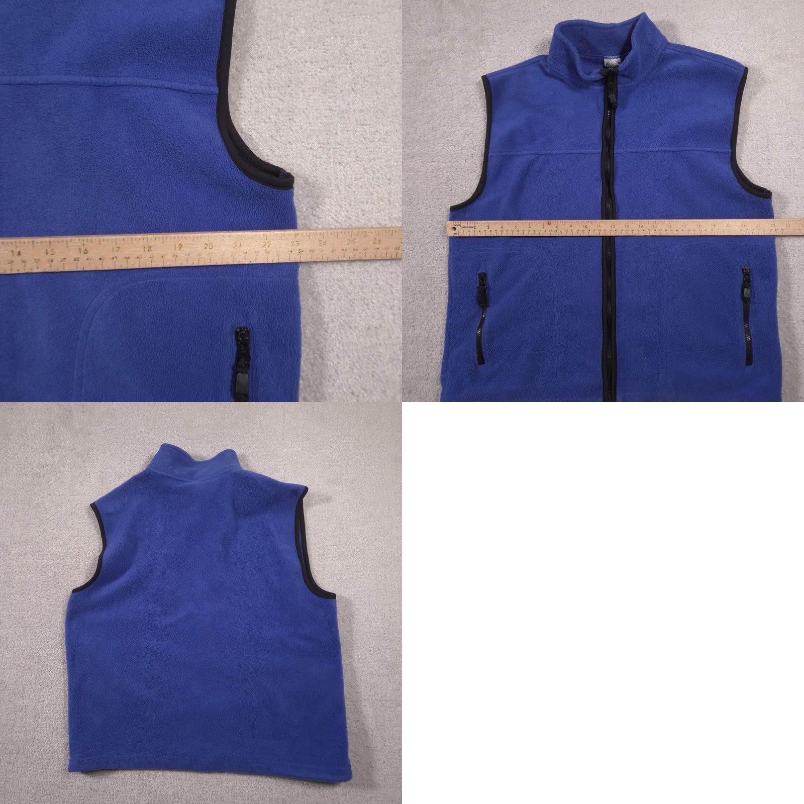 Old Navy Old Navy Vest Mens XL Blue Fleece Full Zip Stand Collar Pockets Outdoor Casual Size US XL / EU 56 / 4 - 8 Thumbnail