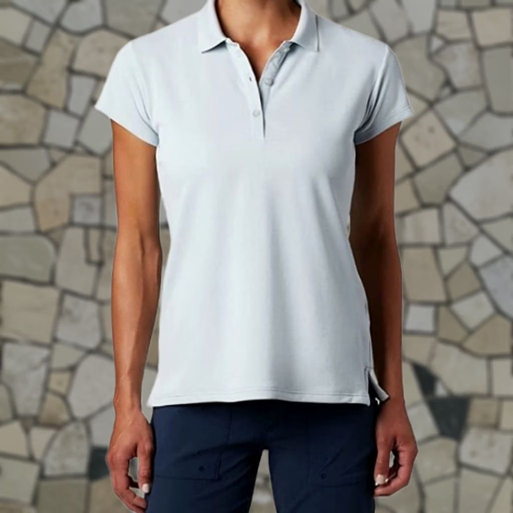 Vintage Columbia Polo Women Short Sleeve Cirrus Grey XXL PFG Innisfree Solid Collar Shirt Size 40" / US 18 - 1 Thumbnail