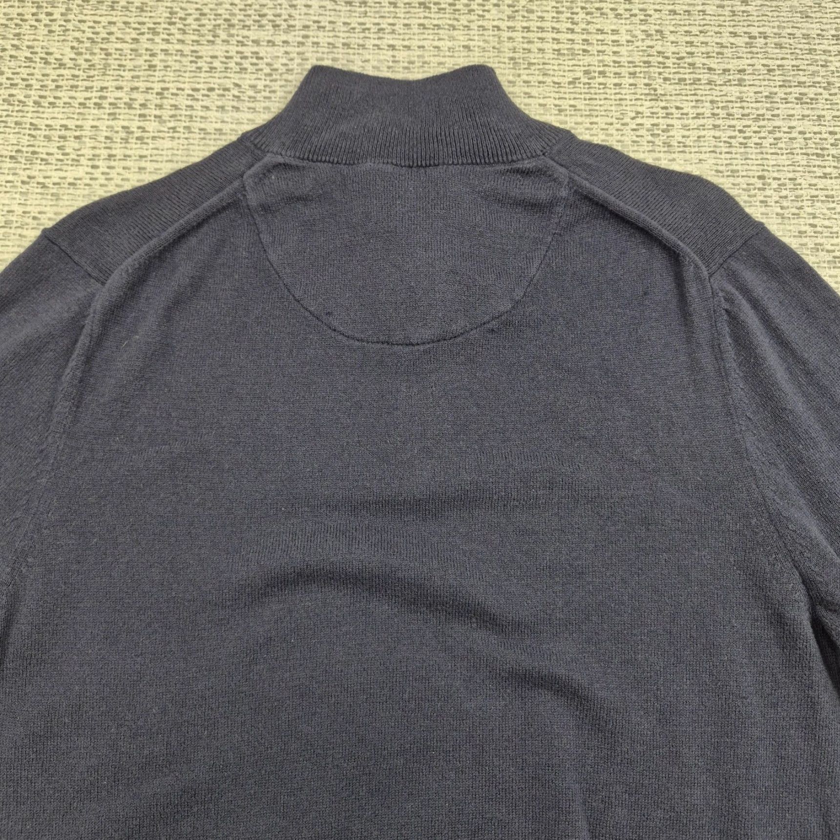 Nordstrom Nordstrom Mens Small Blue Cotton Cashmere 1/4 Zip Mock Neck Pullover Sweater Knit Size US S / EU 44-46 / 1 - 7 Thumbnail