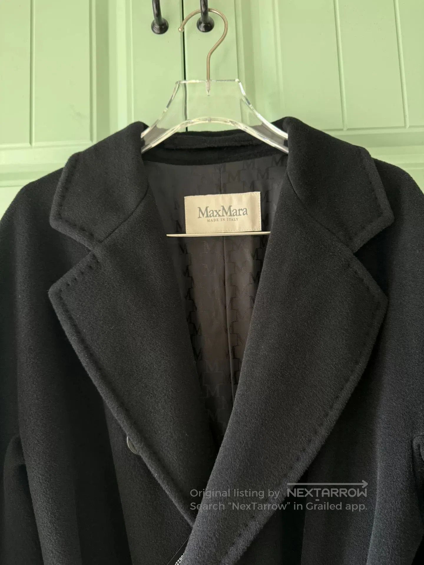 Max Mara MaxMara 101801 Black Wool Coat. Size S / US 4 / IT 40 - 7 Thumbnail