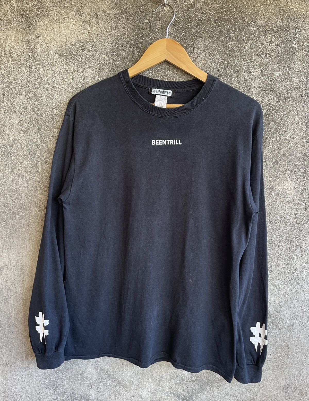 Been Trill × Hood By Air CenterLogo🔥BEEN TRILL SSUR🔥Sun Faded Black Long Sleeve Tee Size US M / EU 48-50 / 2 - 2 Thumbnail