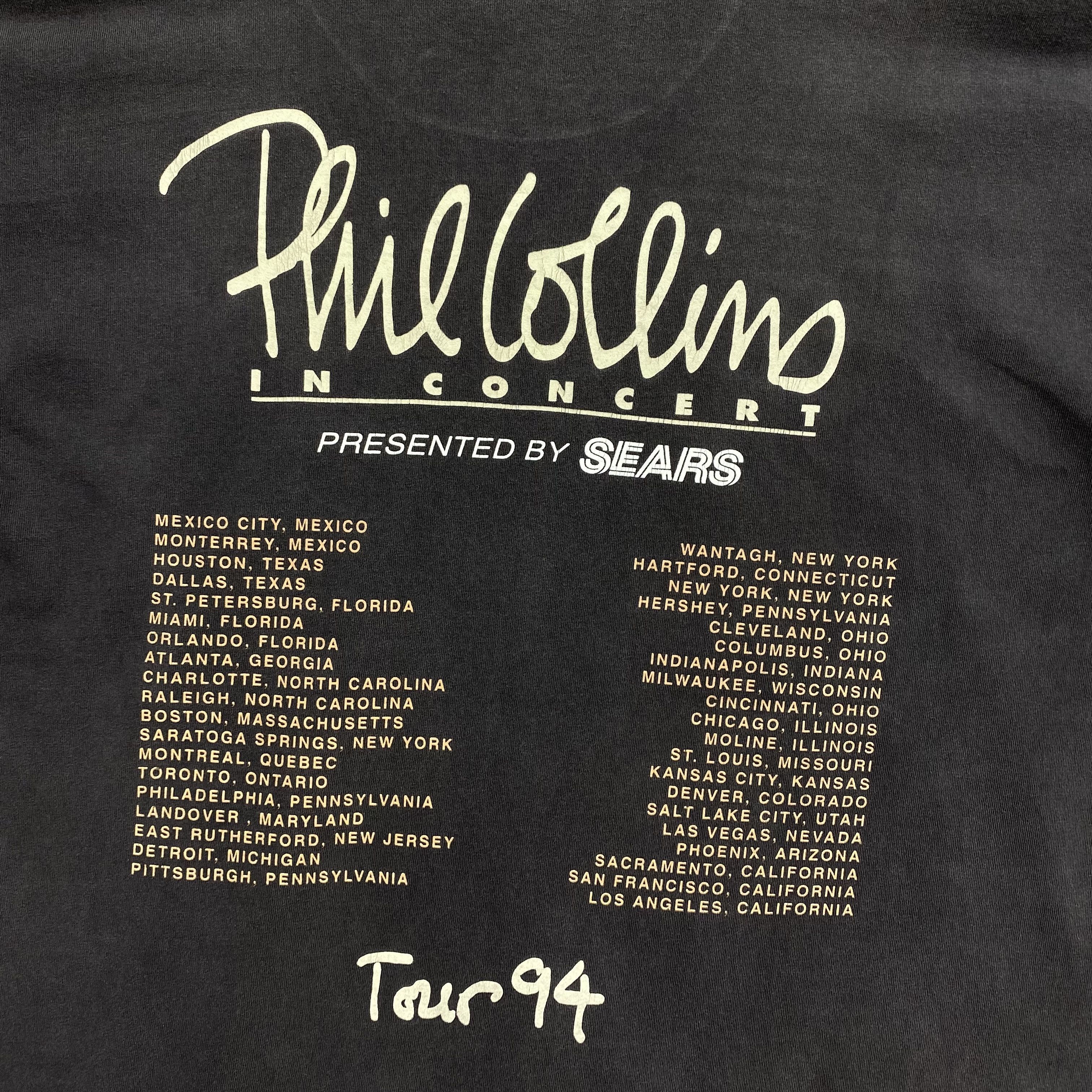 Band Tees × Vintage Vintage 90s Phil Collins T-Shirts USA Tour Sears Tee Size US XL / EU 56 / 4 - 5 Thumbnail
