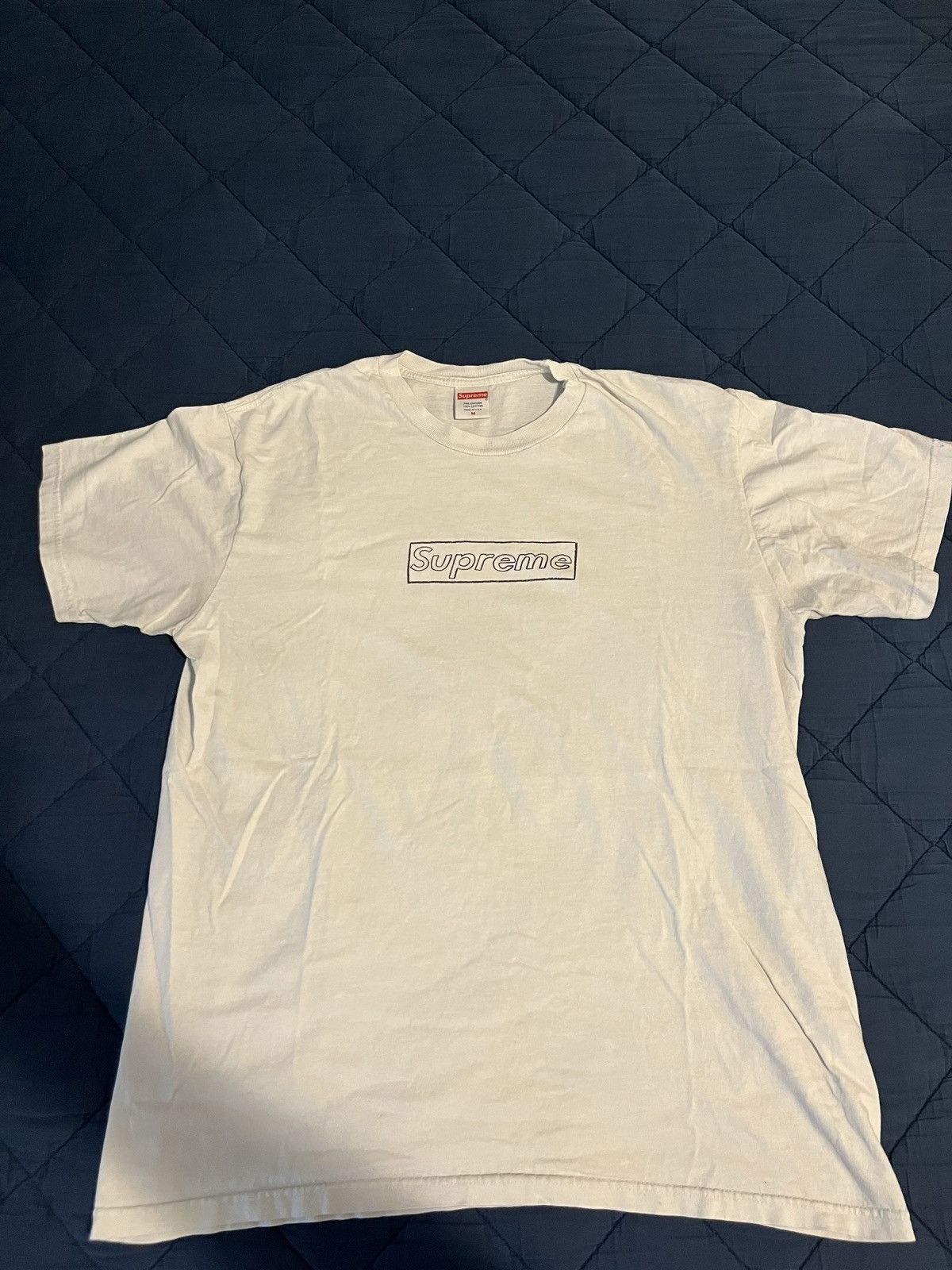 Supreme Supreme Kaws Box Logo T-Shirt, White, Medium, Used | Grailed