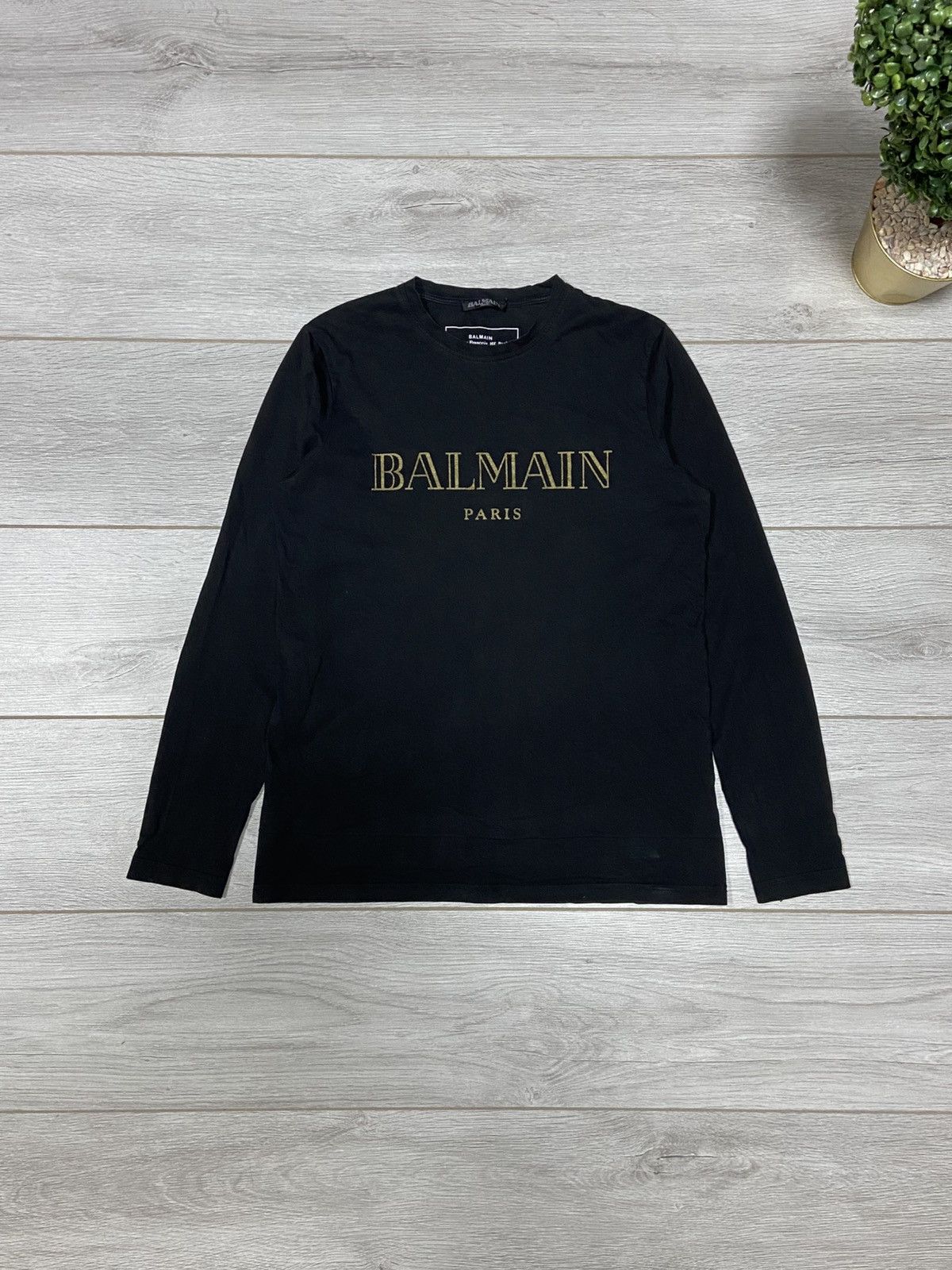 Balmain Balmain big logo sign shirt buttons spell out tear distress Size US S / EU 44-46 / 1 - 5 Thumbnail