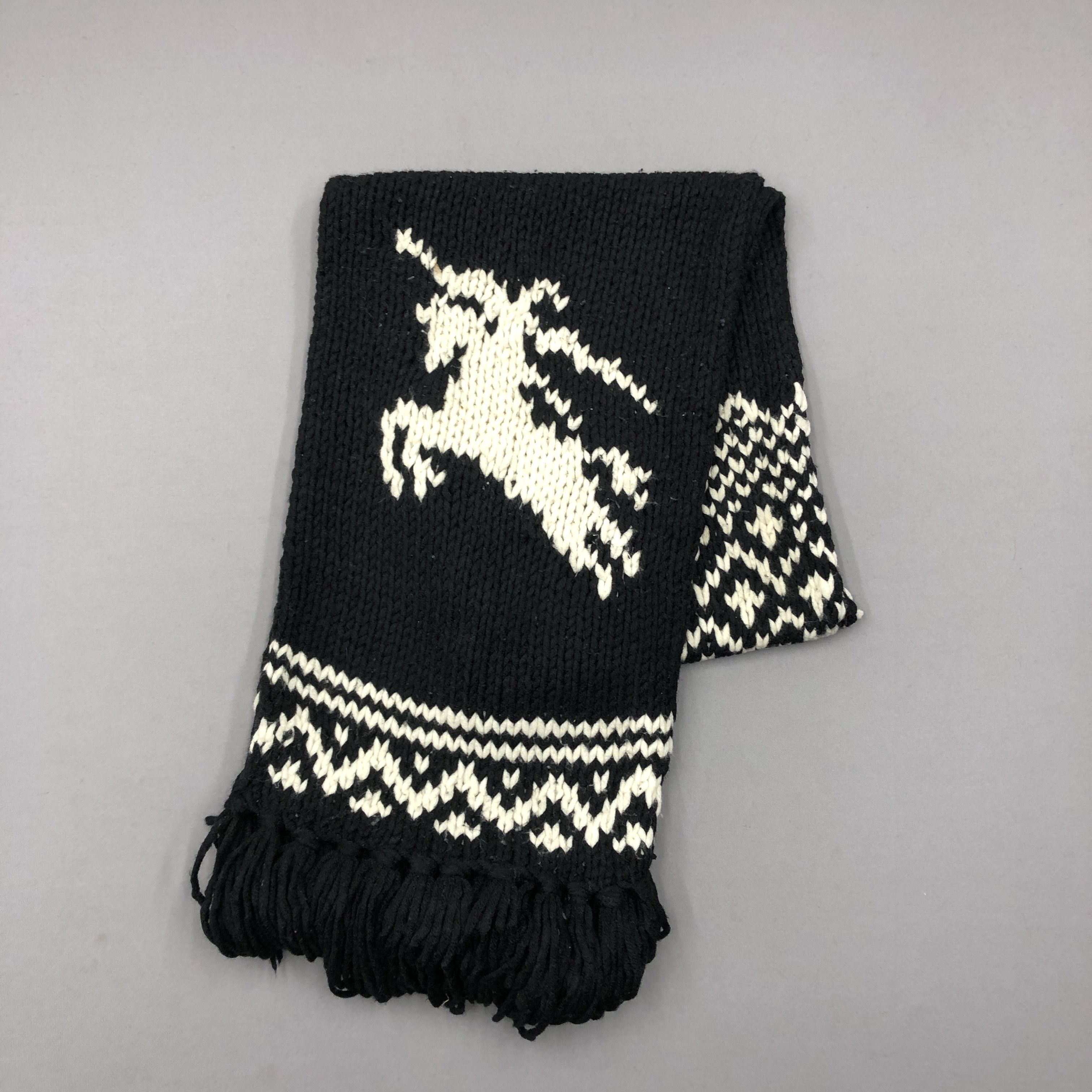 Burberry × Vintage Vintage Burberry Scarf Ribbed Knit Fringe Wool Scarves Size ONE SIZE - 3 Thumbnail