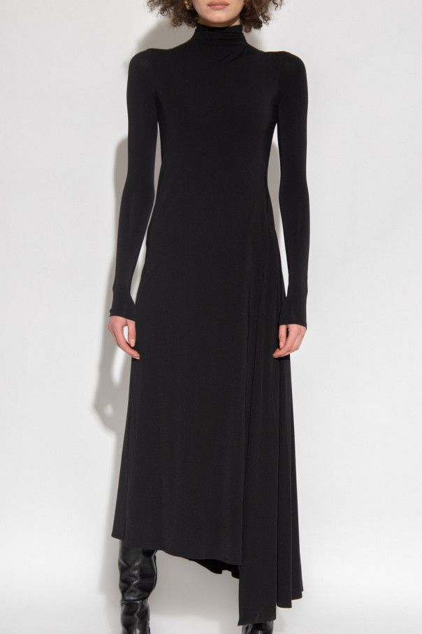 Balenciaga o1bcso1str1124 Twisted Slit Dress in Black Size XS / US 0-2 / IT 36-38 - 3 Thumbnail